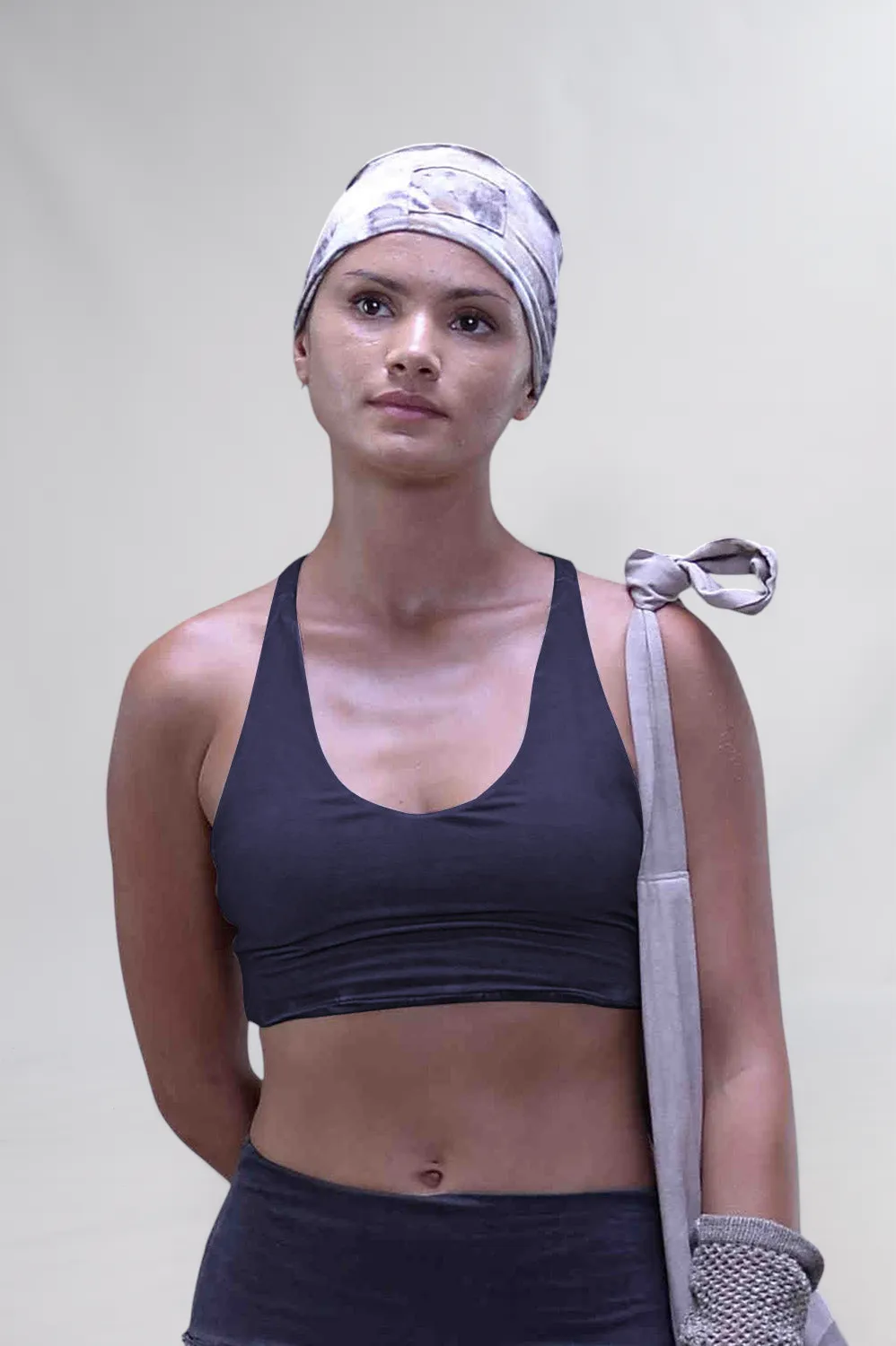 Criss-cross bra, merchant product photograph