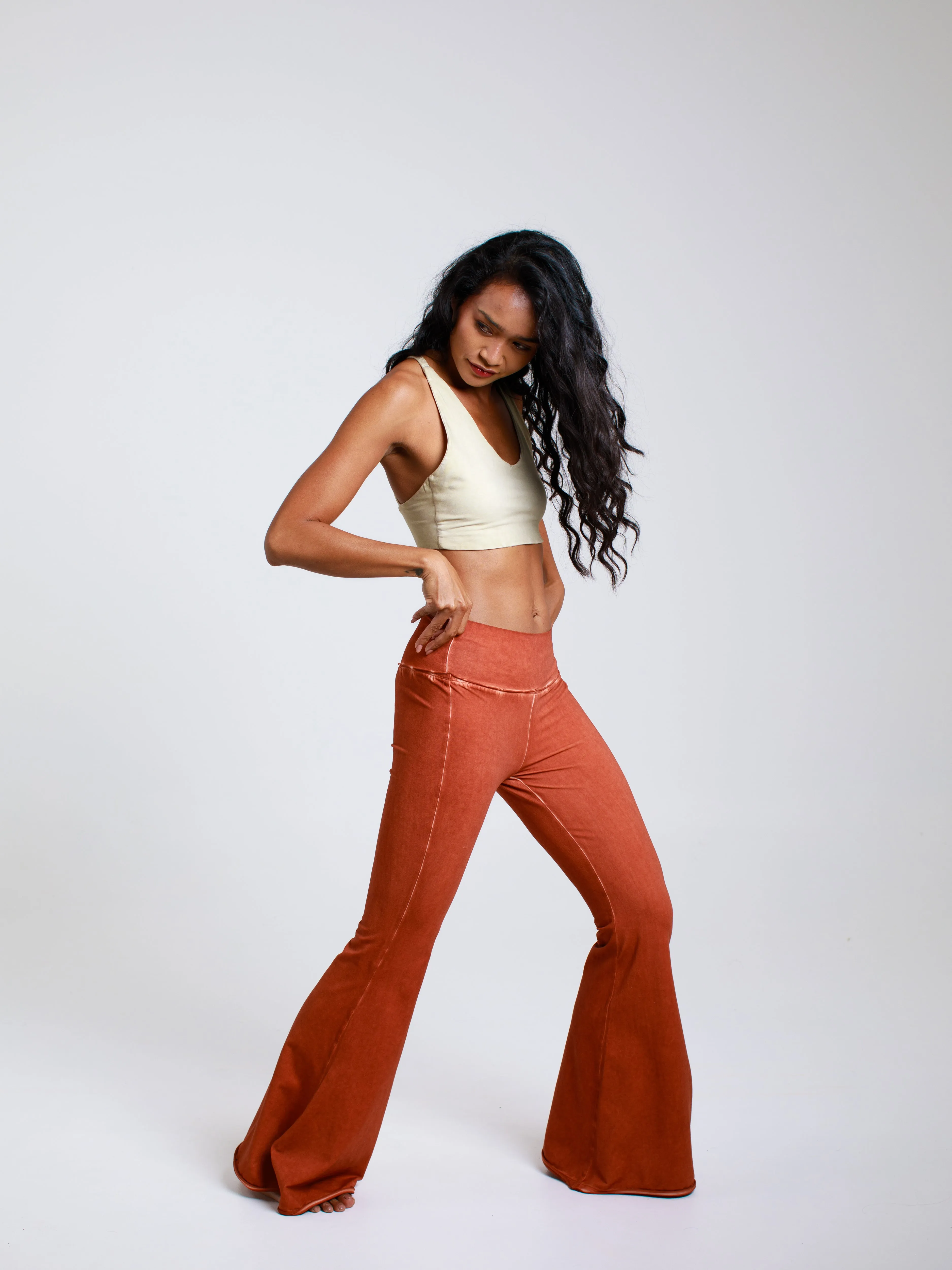 Flare pants, merchant product photograph
