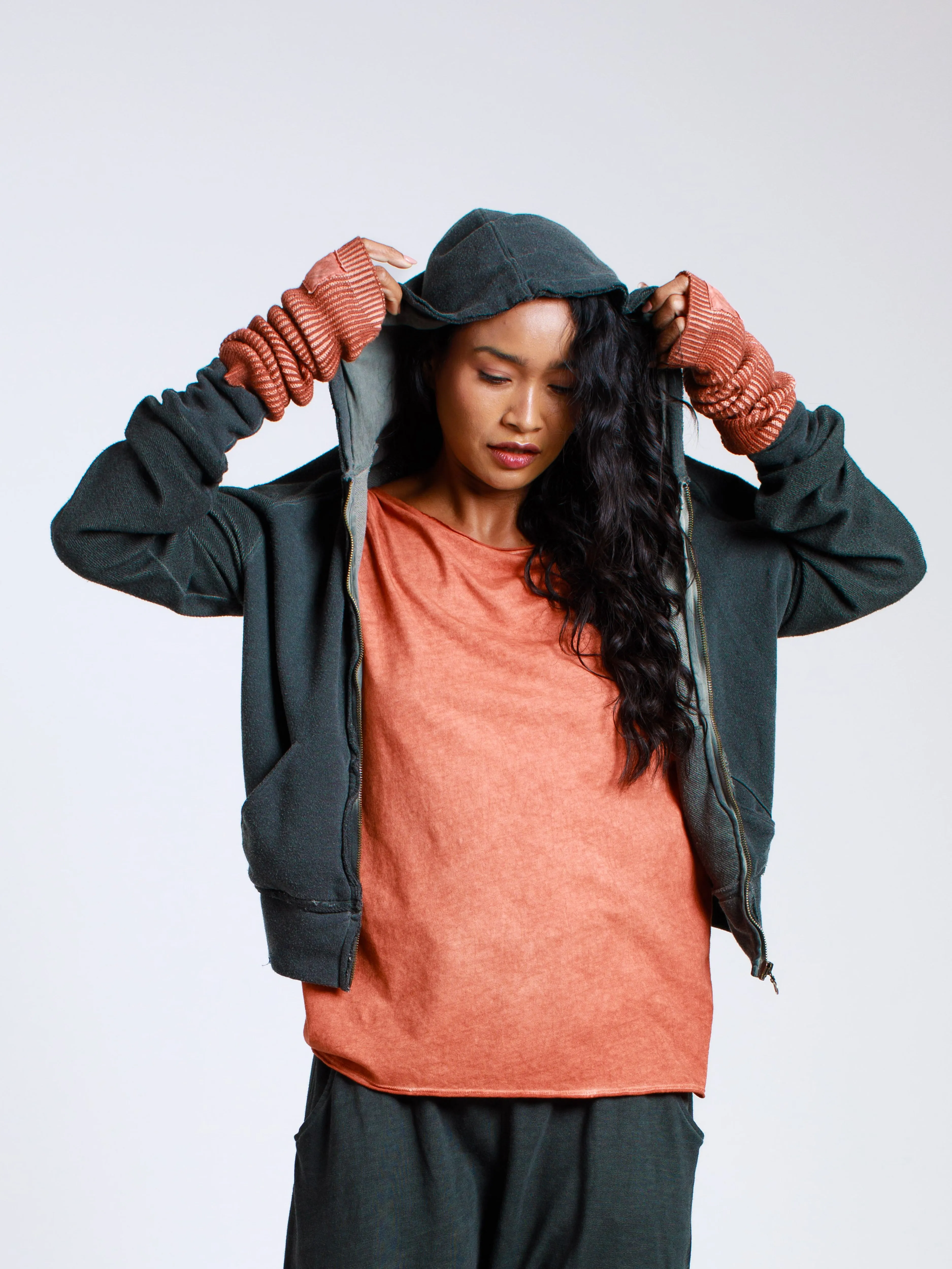 Raglan Zip Hoodie, merchant product photograph
